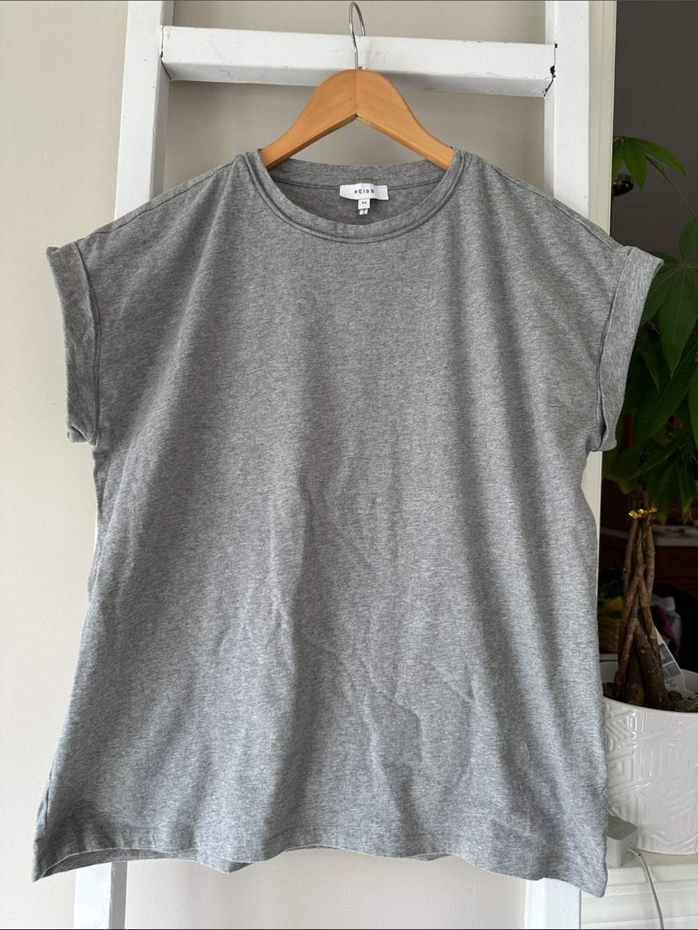 Reiss Tereza Cuffed Short Sleeve Tee